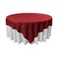LA Linen Polyester Poplin Washable Square Tablecloth Stain and Wrinkle Resistant Table Cover 72x72 Fabric Table Cloth for Dinning Kitchen Party Holiday 72 by 72Inch Cranberry