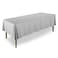 Lann's Linens Lanns Linens 70 x 120 Inch Rectangular Tablecloth Washable Polyester Fabric Table Cloth for Dining Tables Restaurants Weddings Silver Gray