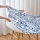 LIBERECOO Luxury Paisley Round Vinyl Tablecloth with Flannel Backing Waterproof Oilproof Wipeable Dining Table Cover for IndoorOutdoor Use