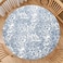 LIBERECOO Luxury Paisley Round Vinyl Tablecloth with Flannel Backing Waterproof Oilproof Wipeable Dining Table Cover for IndoorOutdoor Use