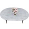 LIBERECOO Oval Fitted Vinyl Tablecloth Fits 48 x 68 Inch Oval Table Weather Grey Wood Waterproof Elastic Edged for Secure Fit Easy to Clean Plastic Table Cover