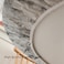 LIBERECOO Oval Tablecloth Vinyl Fitted Elastic Edge with Flannel Backing Fits 48 x 68 Inch Oval Table White Marble Pattern Waterproof Wipeable Table Cover