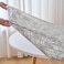 LIBERECOO Round Fitted Tablecloth with Elastic Flannel Backed Vinyl Tablecloths for 40 44 Tables Waterproof Wipeable Reusable Plastic Table Cloth for Indoor Outdoor Urban Fog