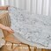 LIBERECOO Round Vinyl Fitted Tablecloth with Flannel Backing Elastic Edge Table Cover Waterproof StainResistant Wipeable Tablcloths Fits 5765 Round Tables