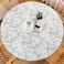 LIBERECOO Round Vinyl Fitted Tablecloth with Flannel Backing Elastic Edge Table Cover Waterproof StainResistant Wipeable Tablcloths Fits 5765 Round Tables