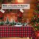 LIKAJON 6 Pack Red and Black Checkered Tablecloth Red Christmas New Years Plastic Table Cloths for Parties Disposable 54 x 108 inch Waterproof Gingham Camping Tablecloth for Birthday Party Picnic