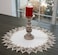 Linens, Art Linens Art and Things Lace Doily Neutral Earth Tones White Jacquard Table Topper Scarf Placemat Round 23 Inch Round