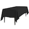 LTC LINENS LinenTablecloth 60 x 126Inch Rectangular Polyester Tablecloth Black