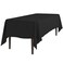LTC LINENS LinenTablecloth 60 x 126Inch Rectangular Polyester Tablecloth Black