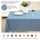 Lintex Cafe Hotel Linen Look Vinyl Flannel Backed Tablecloth Heavyweight 4 Gauge 52 x 70 Inch Rectangle Chambray Blue Indoor Outdoor Waterproof Wipe Clean Table Cover
