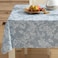 Lintex Home Bargains Plus 60 x 104 Inch Rectangle Vinyl Tablecloth with Flannel Backing Traditional Grapevine Print Waterproof Indoor Outdoor Dining Room Party and Banquet Table Cover Blue