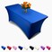 EL Event Luxury Collection Royal Blue Stretchable Spandex Tablecloth Wrinkle Stain Water Resistant 6ft Fitted Table Cover Perfect for Rectangular Tables Stretchy Table Cloth for Parties and Events