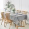 maxmill Rectangle Tablecloth Weaved Pattern Waterproof Spillproof Wrinkle Free Table Cloth Kitchen Dining Tabletop Decoration Fabric Table Cover for Holiday Parties 52 x 70 Inch Light Grey