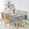 maxmill Rectangle Tablecloth Weaved Pattern Waterproof Spillproof Wrinkle Free Table Cloth Kitchen Dining Tabletop Decoration Fabric Table Cover for Holiday Parties 52 x 70 Inch Light Grey
