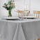maxmill Rectangle Tablecloth Weaved Pattern Waterproof Spillproof Wrinkle Free Table Cloth Kitchen Dining Tabletop Decoration Fabric Table Cover for Holiday Parties 52 x 70 Inch Light Grey