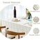 Mebakuk Jacquard Plaid Table Cloth Rectangle Modern Tablecloth Waterproof AntiShrink Soft and Wrinkle Resistant Decorative Fabric Table Cover for Kitchen Ivory 60 x 144 1214 Seats
