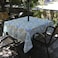 Melaluxe SpringSummer WrinkleFree Waterproof Outdoor Tablecloth with Umbrella Hole and Zipper60 Inch Square Seats 4 People