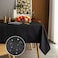 MikiUp Faux Linen Rectangle Tablecloth Waterproof and Washable Slubby Textured Weaves Table Cloth Indoor Outdoor Table Cover for Kitchen Party and Banquets Black 58 x 84 Inch