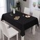 MikiUp Faux Linen Rectangle Tablecloth Waterproof and Washable Slubby Textured Weaves Table Cloth Indoor Outdoor Table Cover for Kitchen Party and Banquets Black 58 x 84 Inch