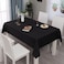 MikiUp Faux Linen Rectangle Tablecloth Waterproof and Washable Slubby Textured Weaves Table Cloth Indoor Outdoor Table Cover for Kitchen Party and Banquets Black 58 x 84 Inch