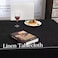 MikiUp Faux Linen Rectangle Tablecloth Waterproof and Washable Slubby Textured Weaves Table Cloth Indoor Outdoor Table Cover for Kitchen Party and Banquets Black 58 x 84 Inch