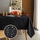 MikiUp Faux Linen Rectangle Tablecloth Waterproof and Washable Slubby Textured Weaves Table Cloth Indoor Outdoor Table Cover for Kitchen Party and Banquets Black 58 x 84 Inch