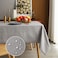 MikiUp Faux Linen Rectangle Tablecloth Waterproof and Washable Slubby Textured Weaves Table Cloth Indoor Outdoor Table Cover for Kitchen Party and Banquets Light Grey 58 x 84 Inch