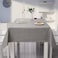 MikiUp Faux Linen Rectangle Tablecloth Waterproof and Washable Slubby Textured Weaves Table Cloth Indoor Outdoor Table Cover for Kitchen Party and Banquets Light Grey 58 x 84 Inch