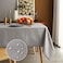 MikiUp Faux Linen Rectangle Tablecloth Waterproof and Washable Slubby Textured Weaves Table Cloth Indoor Outdoor Table Cover for Kitchen Party and Banquets Light Grey 58 x 84 Inch