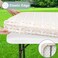 misaya Rectangle Vinyl Table Cloth Elastic Fitted Flannel Backed Tablecloth 100 Waterproof Plastic Table Cover Fits 4 Foot Folding Tables for Picnic Camping Outdoor Khaki 24 x 48