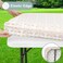 misaya Rectangle Vinyl Table Cloth Elastic Fitted Flannel Backed Tablecloth 100 Waterproof Plastic Table Cover Fits 4 Foot Folding Tables for Picnic Camping Outdoor Khaki 24 x 48