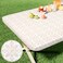 misaya Rectangle Vinyl Table Cloth Elastic Fitted Flannel Backed Tablecloth 100 Waterproof Plastic Table Cover Fits 4 Foot Folding Tables for Picnic Camping Outdoor Khaki 24 x 48
