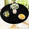 Moosfor Round Spandex Tablecloth Elastic Fitted Waterproof Tablecloths for 4556 Tables Stretch Washable Picnic Table Cover for Camping Dining Indoor and Outdoor Black