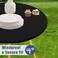 Moosfor Round Spandex Tablecloth Elastic Fitted Waterproof Tablecloths for 4556 Tables Stretch Washable Picnic Table Cover for Camping Dining Indoor and Outdoor Black