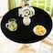 Moosfor Round Spandex Tablecloth Elastic Fitted Waterproof Tablecloths for 4556 Tables Stretch Washable Picnic Table Cover for Camping Dining Indoor and Outdoor Black
