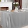 Obstal 2 Pcs Table Clothes for 6 Foot Rectangle Tables Water Resistant Washable Fabric Polyester Rectangle Table Cover Protector for Wedding Banquet and Trade Shows 72L x 30W x 30H Inches Silver