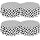 Oojami Pack of 4 Black White Checkered Flag Table Cover Party Favor Checkered Tablecloth Disposable Checkered Racing Table Cover 78 Round