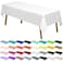 PARTY ULYJA White Plastic Tablecloths 2 Pack Disposable Table Covers 54 x 108 Inch Bridal Shower PEVA Vinyl Table Cloths for Picnic Birthday Wedding Banquet Parties 8 ft Rectangle Table Use