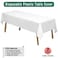 PARTY ULYJA White Plastic Tablecloths 2 Pack Disposable Table Covers 54 x 108 Inch Bridal Shower PEVA Vinyl Table Cloths for Picnic Birthday Wedding Banquet Parties 8 ft Rectangle Table Use