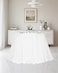 PartyDelight White Sequin Tablecloth Round 120 Inch Table Cloth