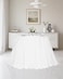 PartyDelight White Sequin Tablecloth Round 120 Inch Table Cloth