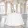 PartyDelight White Sequin Tablecloth Round 120 Inch Table Cloth