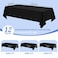 Pesonlook 12 Pack Rectangle Tablecloth60 x 102 Inch Black Polyester Washable Fabric Table Cover for 6 Feet Rectangle Tables for Buffet PartyDining TableEvents