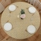 Pioggia Round Vinyl Fitted Tablecloth with Flannel Backing Elastic Table Cloth Waterproof OilProof Plastic Table Cover Best for 3744 Round