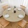 Pioggia Round Vinyl Fitted Tablecloth with Flannel Backing Elastic Table Cloth Waterproof OilProof Plastic Table Cover Best for 3744 Round