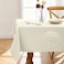 Pureegg Rectangle Linen Tablecloth Waterproof Stain Resistant WrinkleFree Table Cloth Adds Elegance and Protection Ideal for Dining Party Wedding and Outdoor 52 x 70 Inch Cream Ivory