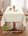 Pureegg Rectangle Linen Tablecloth Waterproof Stain Resistant WrinkleFree Table Cloth Adds Elegance and Protection Ideal for Dining Party Wedding and Outdoor 52 x 70 Inch Cream Ivory