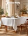 Pureegg Rectangle Table Cloth 60 x 84 Durable Polyester Tablecloth Offers Reusable Washable Protection Ideal for Outdoor Party Picnic Wedding Banquet and Birthday 1 Pack White