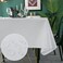 Qidordour Square Tablecloth 54 x 54 inch Faux Linen Table Cloth Water Resistant SpillProof Wipeable Polyester Dining Table Cover for Kitchen Cafe Restaurant Buffet Tabletop Decoration White