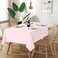 QIKSION Pink Plastic Table Cloth Disposable 2 Pack 54 x 108 Inch Tablecloths for Valentines Easter Mothers Day Decorations Baby Shower Birthday Party Rectangle Table Cover